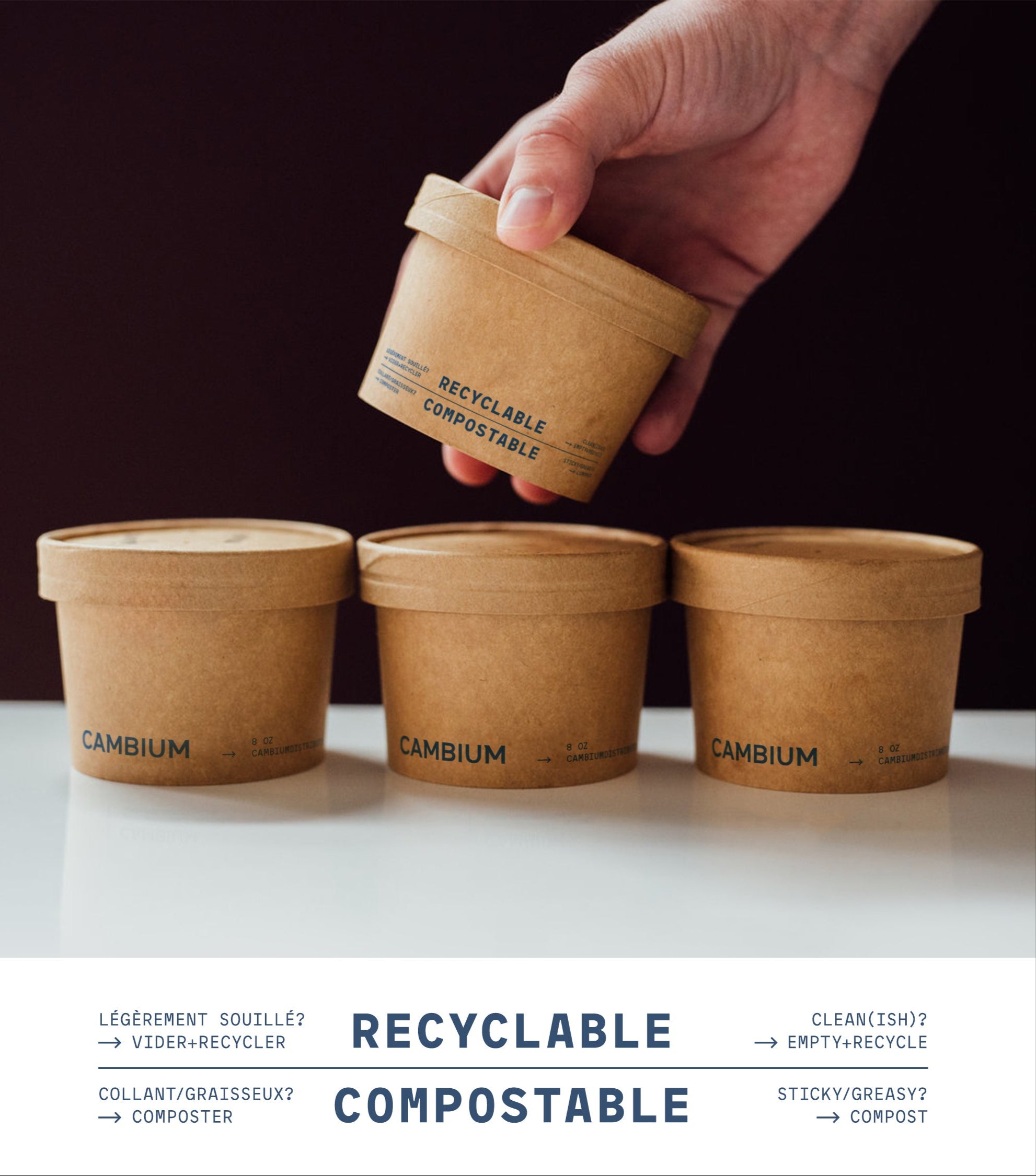 Couvercle pour bols à crème glacée en carton