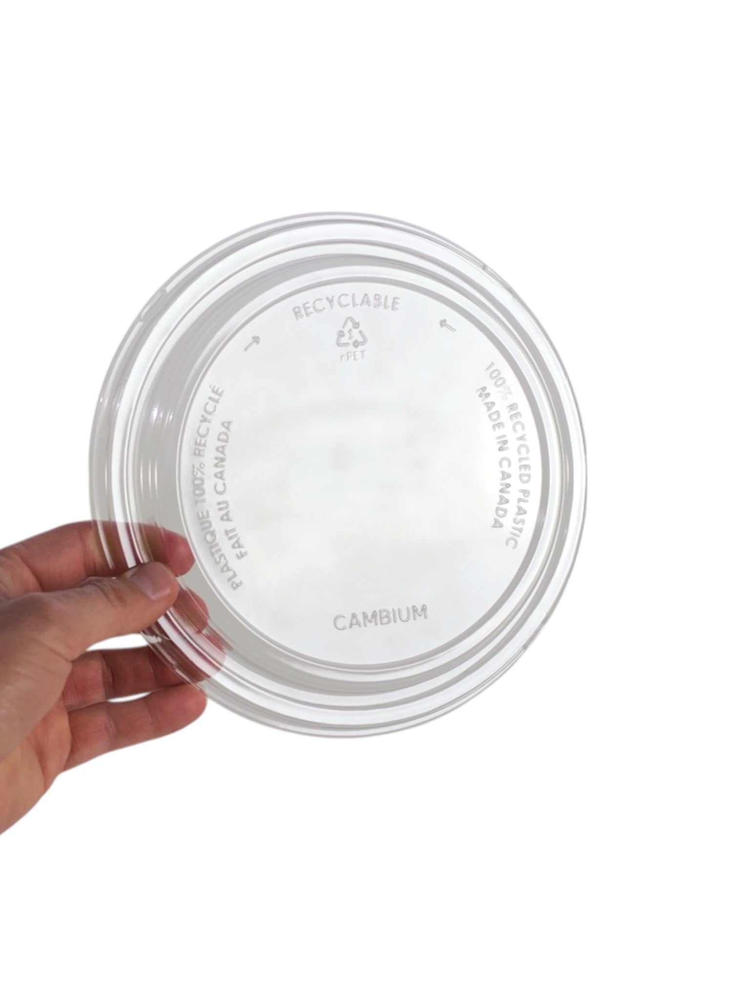 Recycled plastic lids for bowls