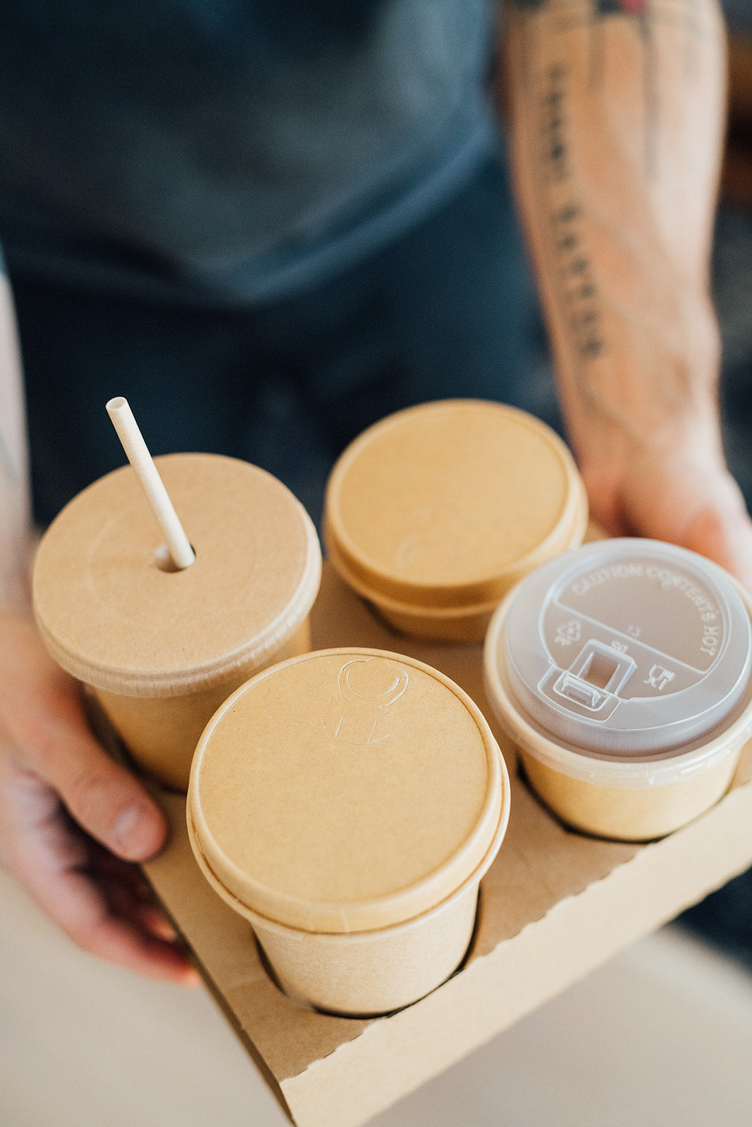 Cardboard lids for cups