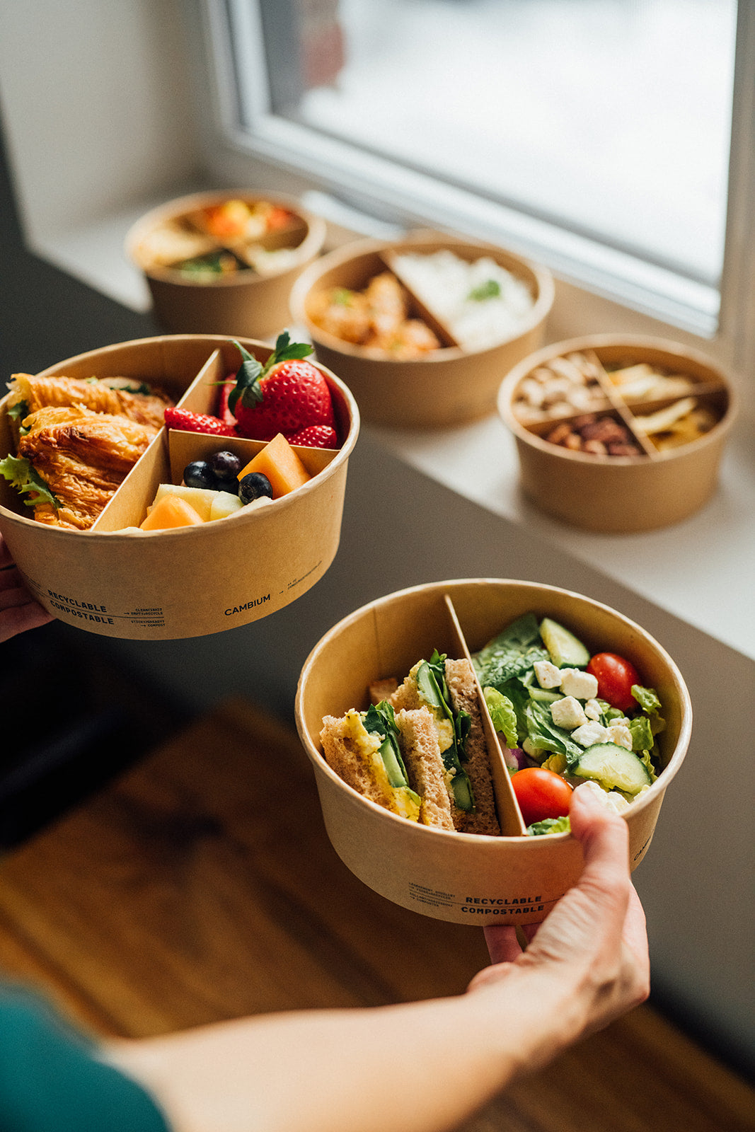 Cardboard bowl dividers