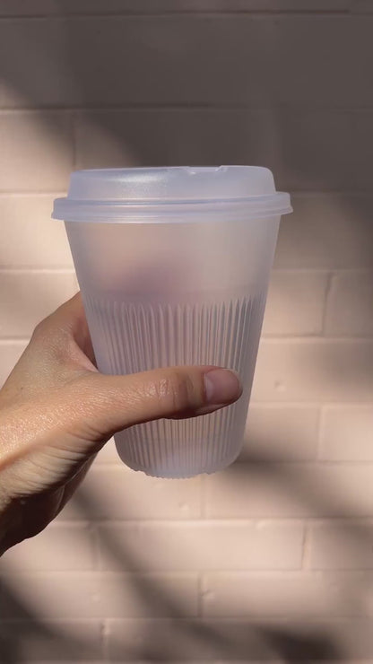Couvercles pour verres réutilisables - translucide