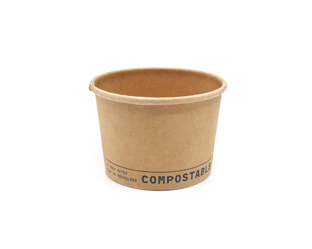 Lot De 200 Mini Bols Compostables 2 Oz – Petits Pots à Sauce En Carton Biodégradable – Idéal Pour Sauces, Confiture, Épices, Portions